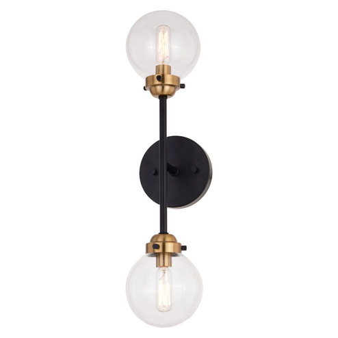 Orbit Two Light Wall Sconce in Muted Brass and Oil Rubbed Bronze (63|W0396)