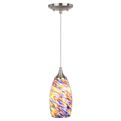 Milano One Light Mini Pendant in Satin Nickel (63|P0385)