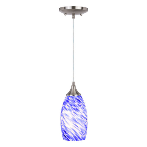 Milano One Light Mini Pendant in Satin Nickel (63|P0383)