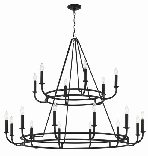 Bailey 18 Light Chandelier in Matte Black (60|BAI-A2109-MK)