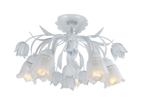 Southport Five Light Semi Flush Mount in Wet White (60|4810-WW)