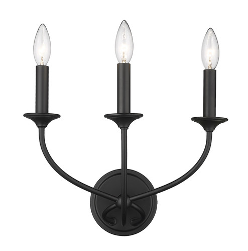 Arabella Three Light Wall Sconce in Matte Black (224|3500-3S-MB)