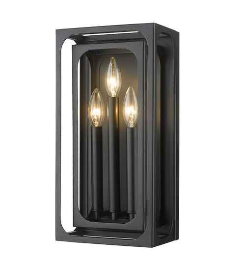 Easton Three Light Wall Sconce in Matte Black (224|3038-3S-MB) Easton Three Light Wall Sconce in Matte Black (224|3038-3S-MB)