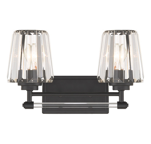 Garnet Two Light Bathroom Vanity in Matte Black (51|8-6001-2-BK)