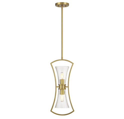 Bennington Two Light Pendant in Warm Brass (51|7-9703-2-322)