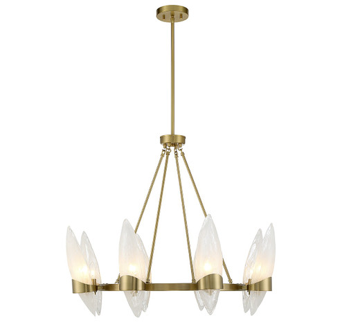 Nouvel Eight Light Chandelier in Warm Brass (51|1-5502-8-322)