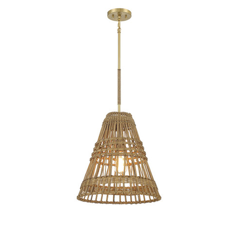 One Light Pendant in Natural Brass (446|M7035NRNB)