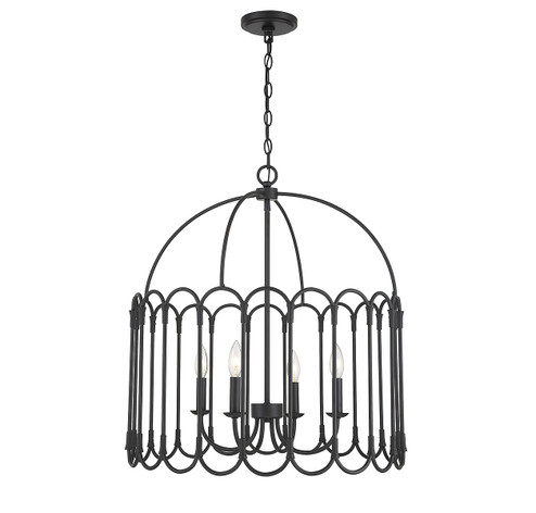 Four Light Pendant in Matte Black (446|M7029MBK)