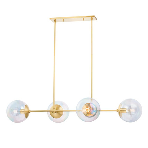 Ophelia Four Light Linear in Aged Brass (428|H726904-AGB)