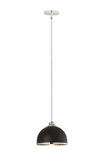 Landry One Light Pendant in Matte Black + Chrome (224|1004P10-MB-CH)