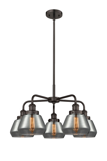 Ballston Urban Five Light Chandelier in Oil Rubbed Bronze (405|916-5CR-OB-G173)