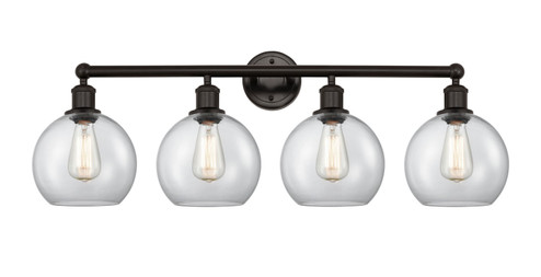 Edison Four Light Bath Vanity in Oil Rubbed Bronze (405|616-4W-OB-G122-8)