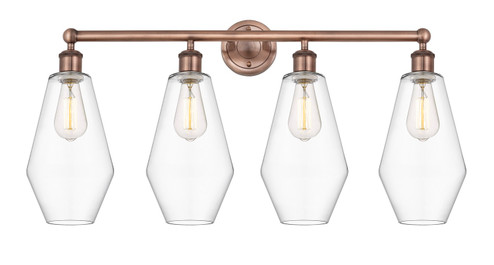 Edison Four Light Bath Vanity in Antique Copper (405|616-4W-AC-G652-7)