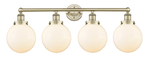 Edison Four Light Bath Vanity in Antique Brass (405|616-4W-AB-G201-8)