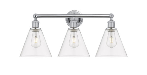 Edison Three Light Bath Vanity in Polished Chrome (405|616-3W-PC-GBC-82)