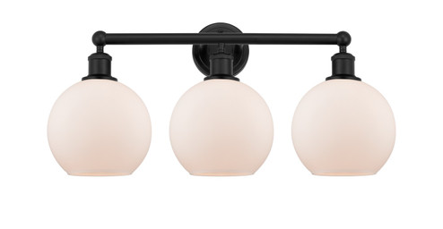 Edison Three Light Bath Vanity in Matte Black (405|616-3W-BK-G121-8)