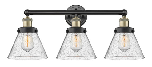 Edison Three Light Bath Vanity in Black Antique Brass (405|616-3W-BAB-G44)