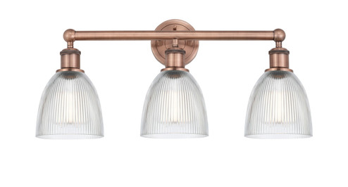 Edison Three Light Bath Vanity in Antique Copper (405|616-3W-AC-G382)