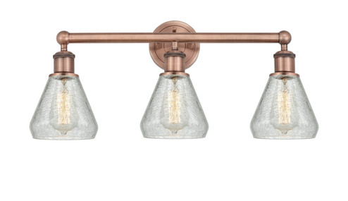 Edison Three Light Bath Vanity in Antique Copper (405|616-3W-AC-G275)