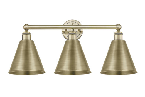 Edison Three Light Bath Vanity in Antique Brass (405|616-3W-AB-MBC-8-AB)