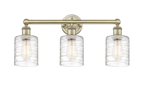 Edison Three Light Bath Vanity in Antique Brass (405|616-3W-AB-G1113)
