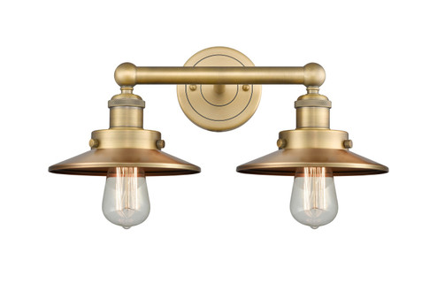 Edison Two Light Bath Vanity in Brushed Brass (405|616-2W-BB-M4-BB)