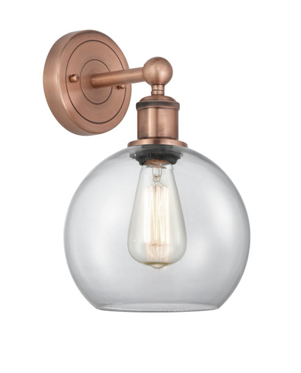 Edison One Light Wall Sconce in Antique Copper (405|616-1W-AC-G122-8)