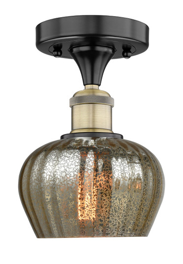 Edison One Light Semi-Flush Mount in Black Antique Brass (405|616-1F-BAB-G96)