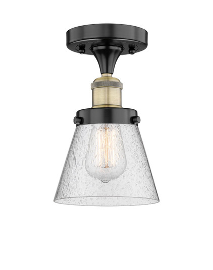 Edison One Light Semi-Flush Mount in Black Antique Brass (405|616-1F-BAB-G64)