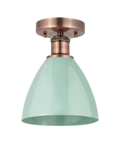 Downtown Urban One Light Semi-Flush Mount in Antique Copper (405|616-1F-AC-MBD-75-SF)