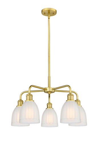 Ballston Five Light Chandelier in Satin Gold (405|516-5CR-SG-G441)