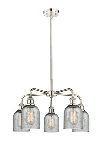 Ballston Five Light Chandelier in Polished Nickel (405|516-5CR-PN-G257)