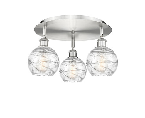 Ballston Three Light Flush Mount in Satin Nickel (405|516-3C-SN-G1213-6)
