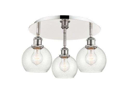 Ballston Three Light Flush Mount in Polished Nickel (405|516-3C-PN-G124-6)