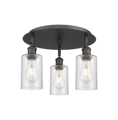 Ballston Three Light Flush Mount in Matte Black (405|516-3C-BK-G804)