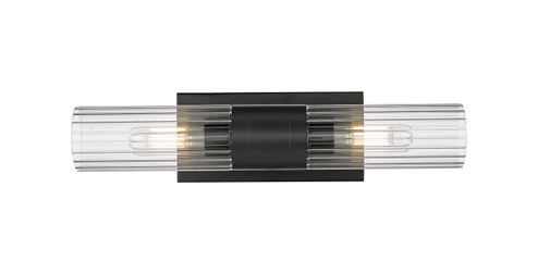 Downtown Urban LED Bath Vanity in Matte Black (405|429-2WL-BK-G429-8CL)