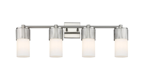 Downtown Urban Four Light Bath Vanity in Satin Nickel (405|428-4W-SN-G428-7WH)