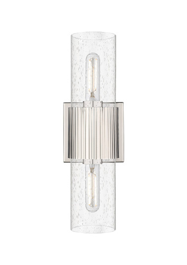 Downtown Urban Two Light Bath Vanity in Polished Nickel (405|428-2WL-PN-G428-7SDY)