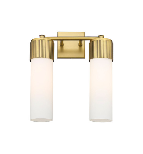 Downtown Urban LED Bath Vanity in Brushed Brass (405|428-2W-BB-G428-12WH)