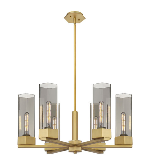 Downtown Urban LED Chandelier in Brushed Brass (405|427-6CR-BB-G427-14SM)