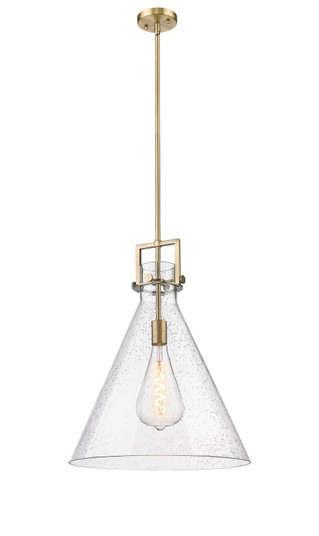 Downtown Urban One Light Pendant in Brushed Brass (405|411-1SL-BB-G411-18SDY)