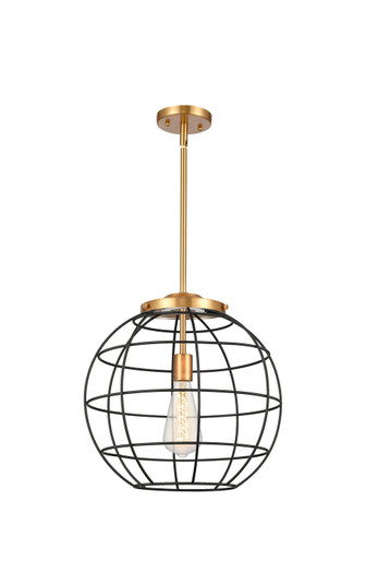 Essex One Light Pendant in Satin Gold (405|221-1S-SG-CE-16-BK)