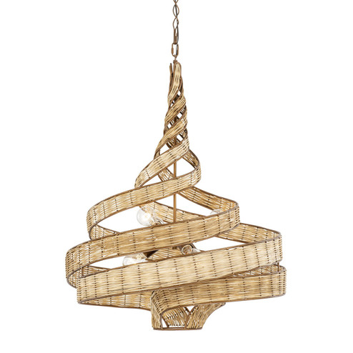 Flow Six Light Pendant in Baguette/Natural Rattan (137|240P06BTR)