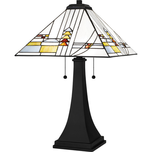 Tiffany Two Light Table Lamp in Matte Black (10|TF16146MBK)