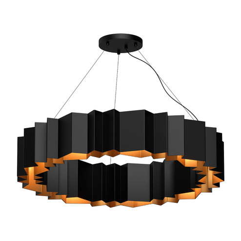 Akira 12 Light Chandelier in Black/Gold (347|CH58040-BK/GD)