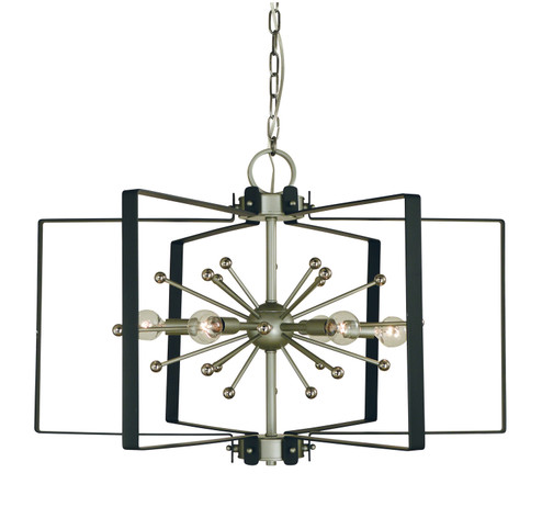 Vega Six Light Chandelier in Satin Pewter/Polished Nickel/Matte Black (8|L1120 SP/PN/MBLACK)