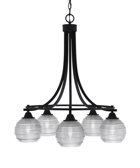 Paramount Five Light Chandelier in Matte Black (200|3415-MB-5110)