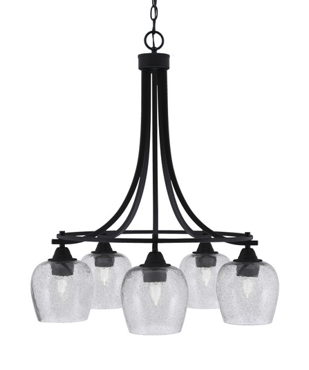 Paramount Five Light Chandelier in Matte Black (200|3415-MB-4812)