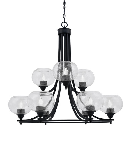 Paramount Nine Light Chandelier in Matte Black (200|3409-MB-202)