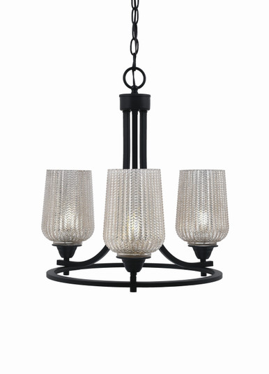 Paramount Three Light Chandelier in Matte Black (200|3403-MB-4253)